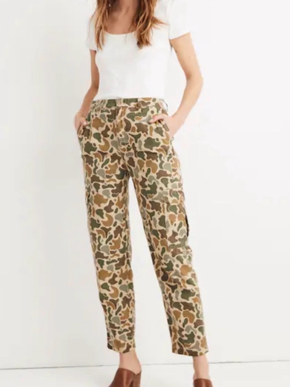 Madewell High-Rise Cargo Pants In Camo - NWT
